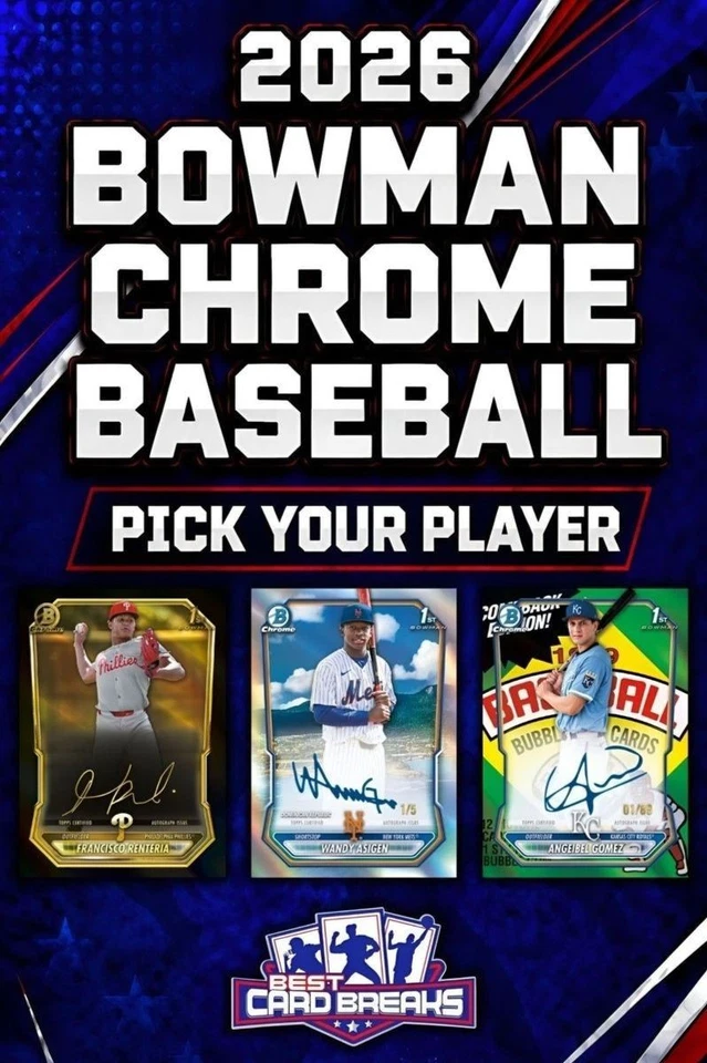 2026 Bowman Chrome Baseball DUAL Case Pick Your Player #5 & #6!