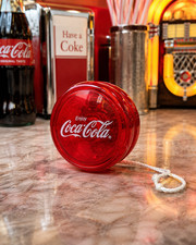 Coca-Cola Red Translucent Yo-Yo Promo Toy New Sealed Advertising Collectible