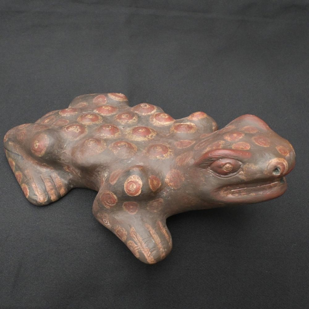 Pre-Columbian Tiahuanaco Frog Ceramic Figurine
