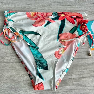 Coco Reef Women's Inspire Shirred High-Waist Bikini Bottoms Size Small