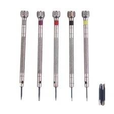 5pcs 0.8/1.0/1.2/1.4/1.6mm Watch Slotted Screwdrivers Glasses Repair Tool Kit