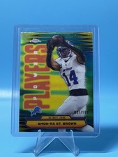 AMON-RA ST. BROWN 2025 TOPPS CHROME POWER PLAYERS #PP-26 /199 AQUA LIONS Q6560
