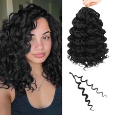Pre-Looped Ocean Wave Crochet hair Deep Wavy Crochet Hair Water Wave Braiding...