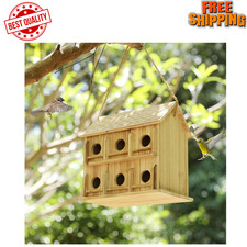 Bird Houses for Outside,12 Hole Bird House Room for 12 Bird Families - Birdhouse