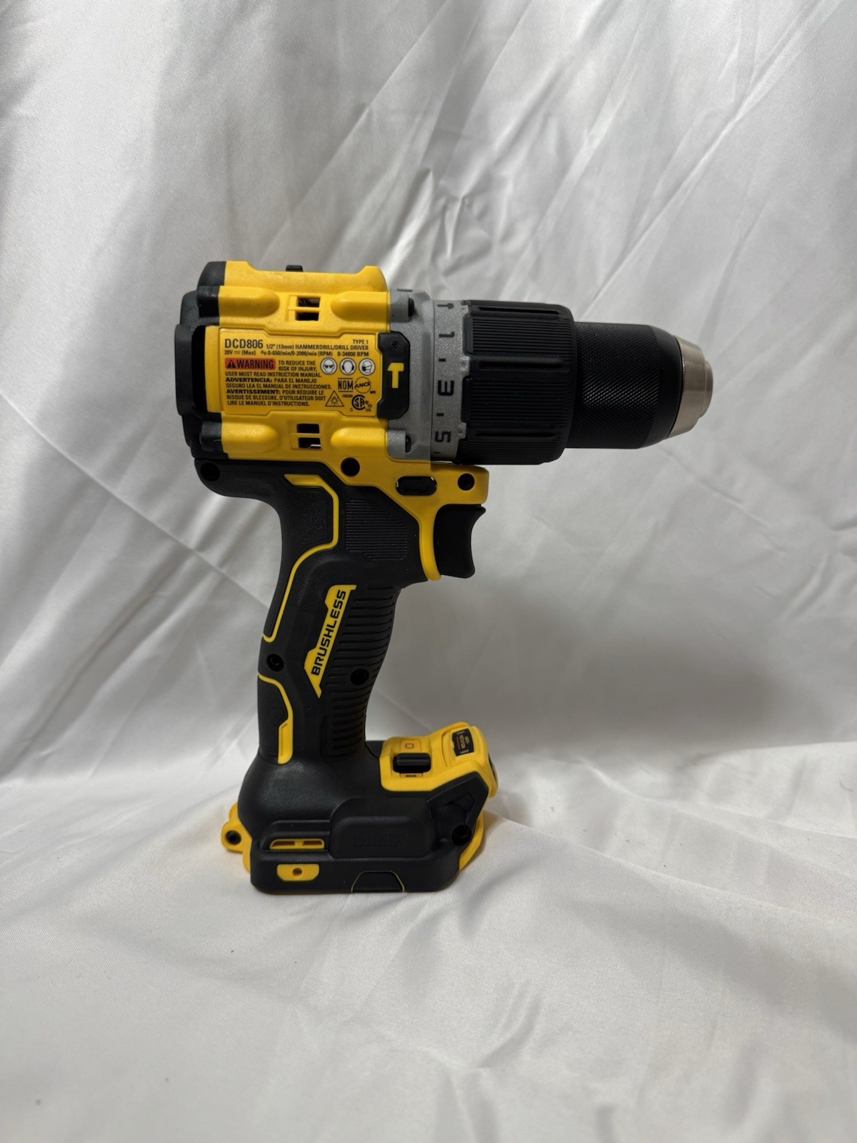 Dewalt DCD806B 20V Max XR 1/2" 2 Speed Brushless Hammer Drill Driver Li-ion