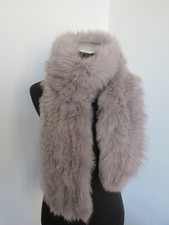 Knitted 100 real fox fur scarf /cape /wrap shawl 165 18 cm women's cape GREY
