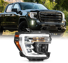 - Fit 2019 2020 2021 2022 GMC Sierra 1500 LED DRL Headlight W/Halogen Type Signa