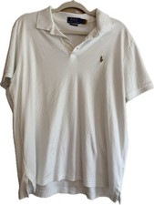 Ralph Lauren Custom Slim Fit Polo White L Mesh Signature Pony New