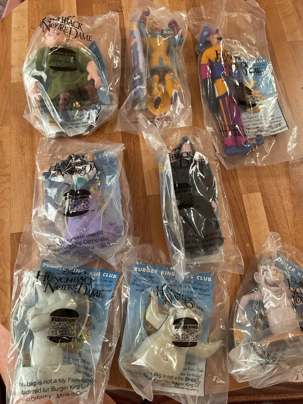 NEW 1996 Burger King Disney's Hunchback of Notre Dame - Complete Series Of 8 NIB