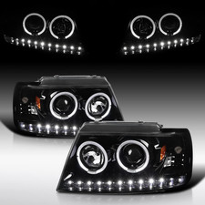 Compatible with 2002-2005 Ford Explorer, Left  Right Pair Headlamps Assembly, J