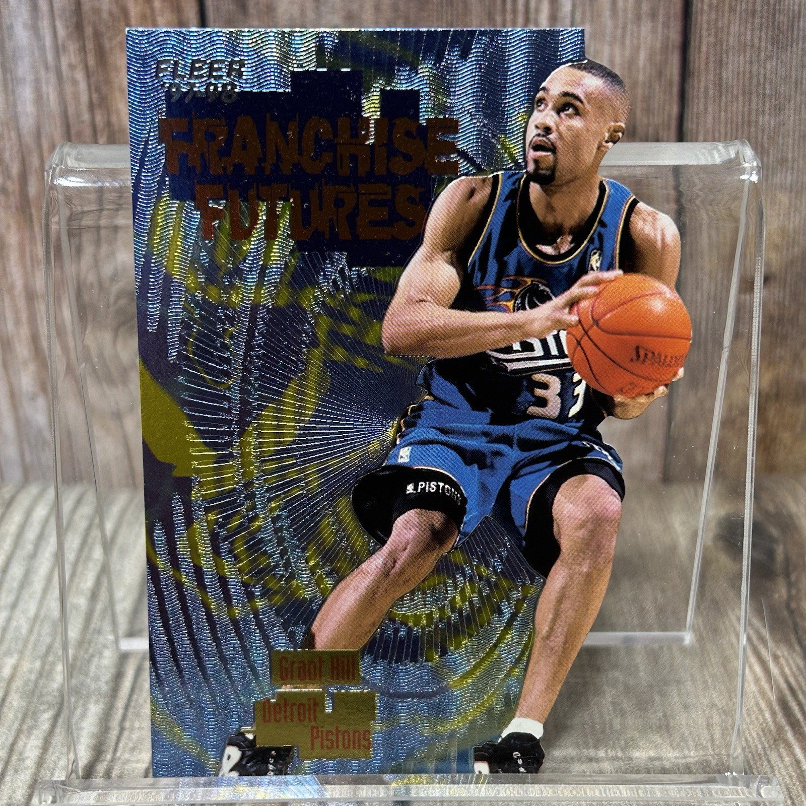 GRANT HILL 1997-98 FLEER FRANCHISE FUTURES BASKETBALL DIE CUT