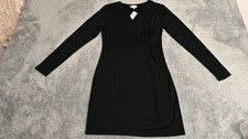 LOFT® Outlet Women's Black Long-Sleeve Dress V-Neckline Size Small New With Tags
