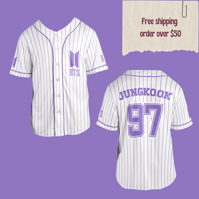 BTS Purple Jersey Army Merch Fanmade Shirt Kpop Arirang Concert