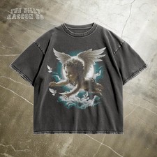 Retro Y2K Cherub Graphic T-shirt, Heavyweight Cotton Tee, Streetwear Clothing