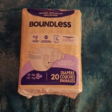 Cuties Boundless Diapers Size 8 Package of 20, Rare and Discontinued