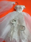 Vtg 60s Barbie Bride's Dream #947 Wedding Bridal Gown Dress Satin Tulle