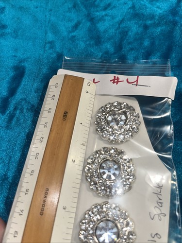 Vintage Rhinestone Buttons Craft Jewelry Art Sewing Lot #4 - Picture 8 of 8