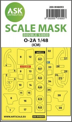 SAAB SK60 one-sided mask self-adhesive, pre-cutted for Pilot Replicas / 1:48