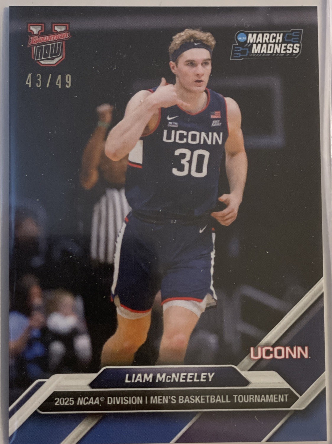 2024-25 Bowman U Now - Liam McNeeley #6 Blue 43 /49 (RC)