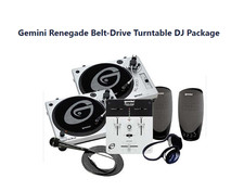 Vintage Brand new Gemini "Renegade" Belt -Driver Turntable DJ Package
