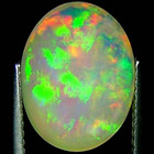 4.73 Ct Natural Ethiopian Cabochon Opal Gemstone Multi Color Oval Cut — photo 4