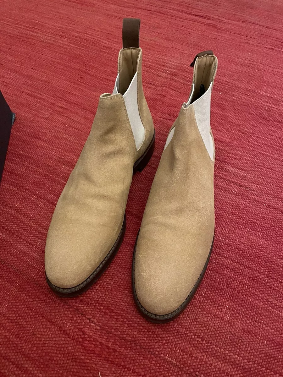 CROCKETT & JONES Chelsea 5 Sand Roughout Suede Boots US 11 D