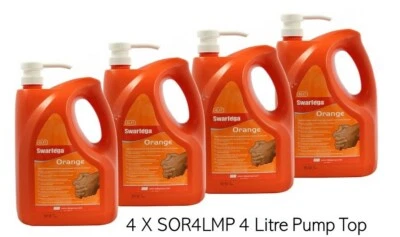 Deb Swarfega Orange SOR4LMP Heavy Duty Hand Cleaner 4 x 4L Pump Top