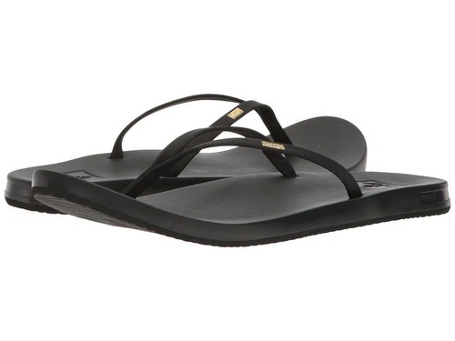 Woman Reef Cushion Bounce Slim Flip Flop Sandal RF0A39U6 Color Black Brand New - Picture 2 of 9