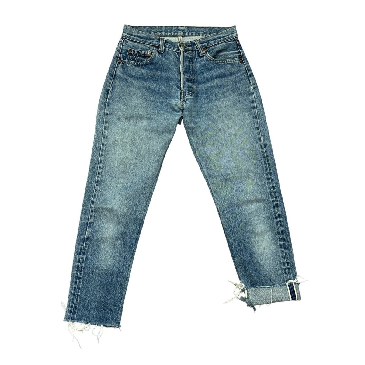 Vintage 80s Levi's 501 0191 Redline Selvedge Denim Jeans 29x32