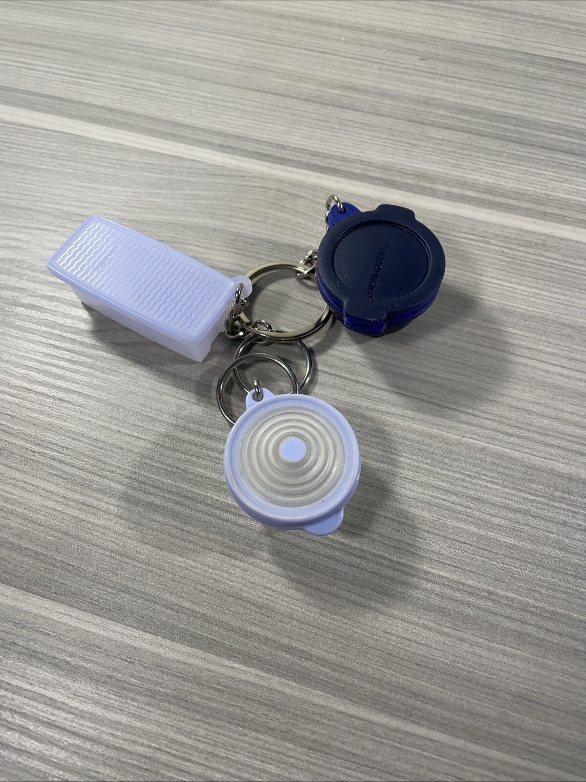 Tupperware Keychain Set of 3 Mini Stuffable, Fridgesmart, Micro Urban Mill New!