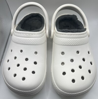 Crocs Unisex Classic Lined Clog White/Grey US Size Mens 4  display picture 1