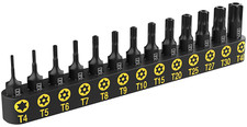 LEXIVON 13-Piece Tamper-Resistant Torx Bit Set, S2 Steel, T4-T40, 1/4" Hex Shank