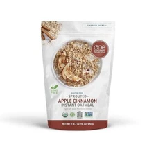 One Degree Organic Foods Sprouted Instant Oatmeal Apple Cinnamon 18 oz