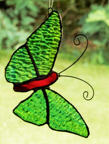 ABSTRACT RAINBOW SPIRIT ANGEL Authentic Stained Glass SUNCATCHER Australian Made - Picture 23 of 24