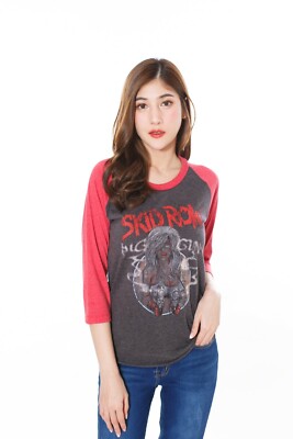 Skid Row Big Guns Metal Rock Band Tour 3/4 Sleeve Raglan Jersey