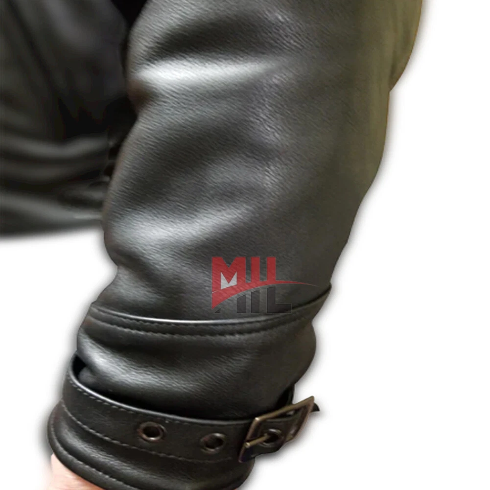 Handmade Men's Black Genuine Leather Jacket, Slim Fit Biker Fashion Jacket image 3