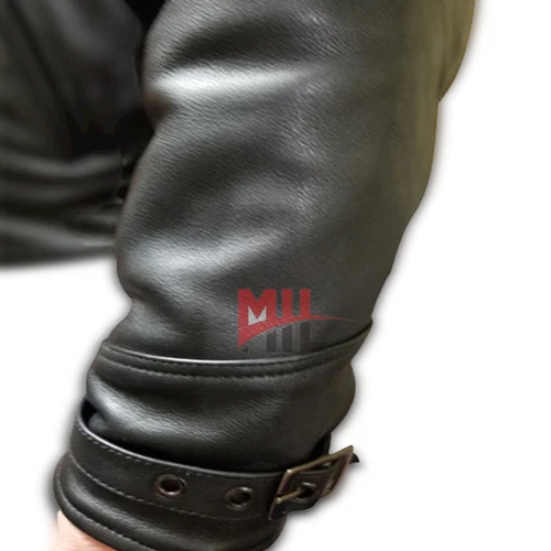 Handmade Men's Black Genuine Leather Jacket, Slim Fit Biker Fashion Jacket image 3