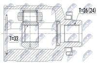 NPW-HY-530 NTY Gelenksatz, Antriebswelle FüR Hyundai,Kia