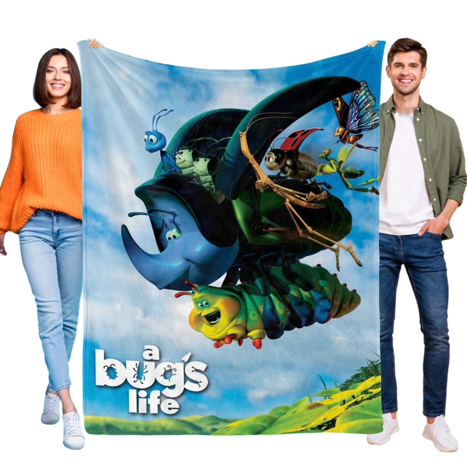 A Bug's Life Blanket Flannel Bed Sofa Couch Cozy Birthday Gift