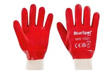 5 x XL Hvy Duty RED PVC Rubber Gloves Waterproof Oil Safety Gauntlet Size 10  XL