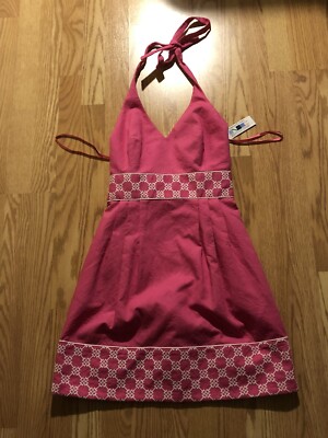 Vineyard Vines Kentucky Derby Dress Lipstick Pink Size New NWT