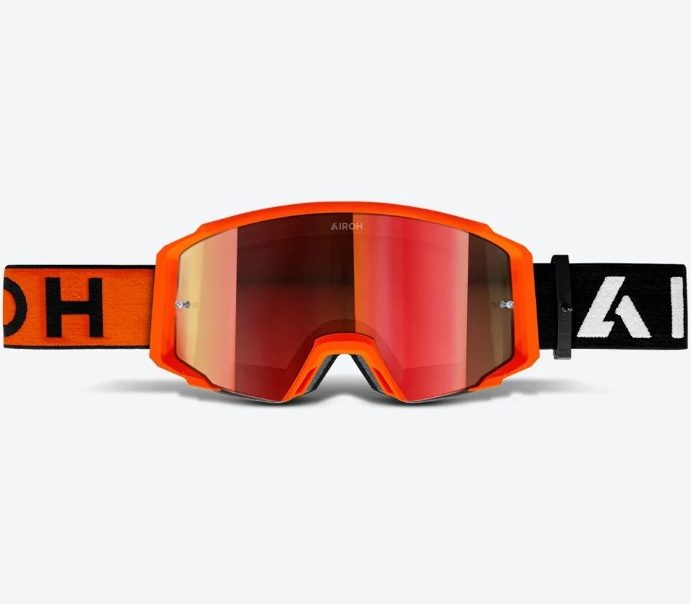 Masque De Protection Motocross UFO Wise Pro - Cadre Rouge, Lentille Miroir HD - Taille Adulte