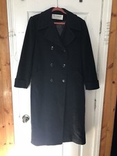 Mackintosh New England Women's Black Size 12 Wool Peacoat Jacket Made In Usa