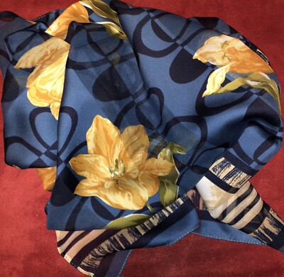 Designer Schal aus Italy, 156x33 cm, made in Italy,  blau