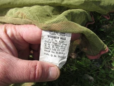 ORIG DATED 1943 WWII US ARMY Insect Mosquito Bar Net Cot Tent WOODBURY MILLS