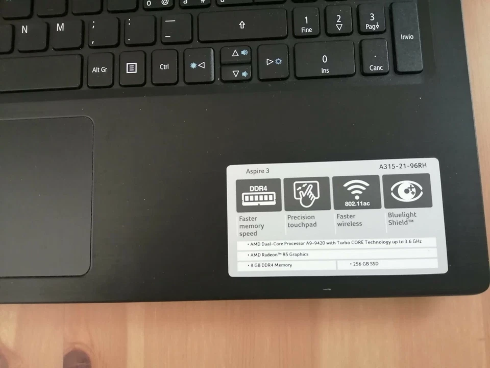 Pc Acer Aspire3 A315-21 96RH - Immagine 4 di 4