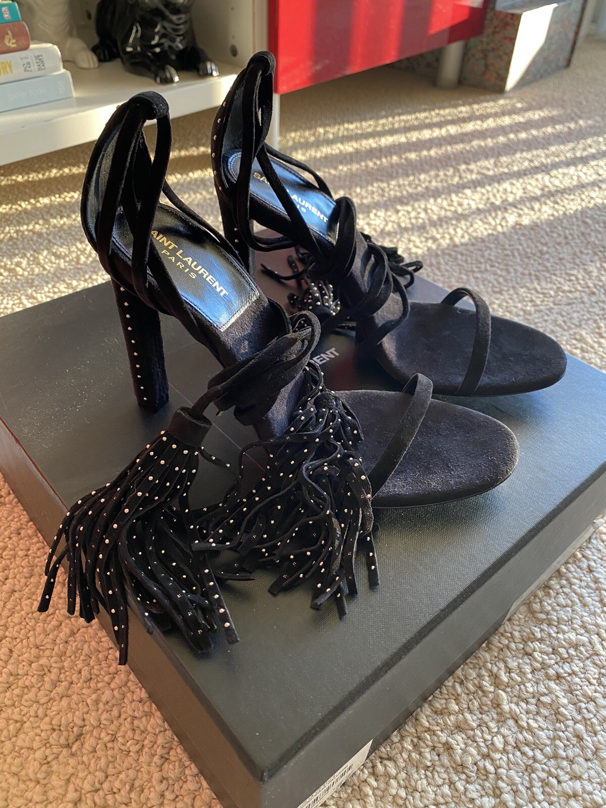 NUOVO DI ZECCA! Tacchi Saint Laurent Kate taglia 36