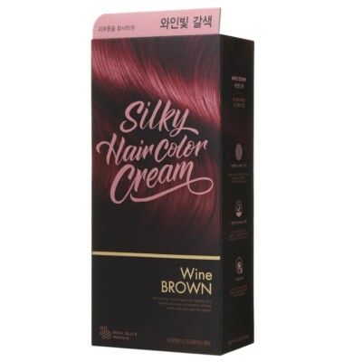 THE FACE SHOP Stylist Silky Hair Color Cream #Wine Brown Self Hair Dye K-Beauty