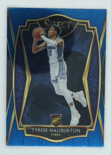 2020-21 Panini Select Premier Level Retail Blue Tyrese Haliburton Rookie RC #189