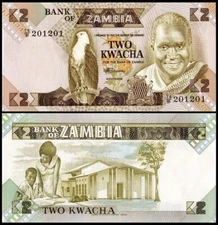 ZAMBIA 2 Kwacha, 1987, P-24, UNC World Currency